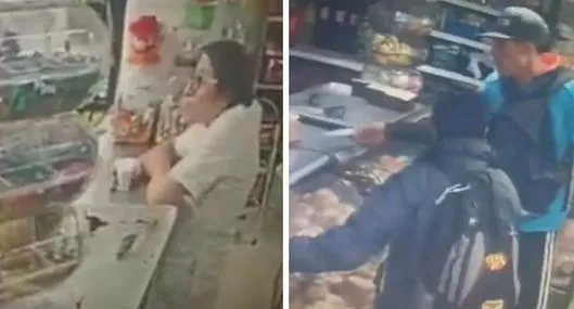 Video | Violento asalto en cigarrería: delincuentes agreden a mujer de la tercera edad