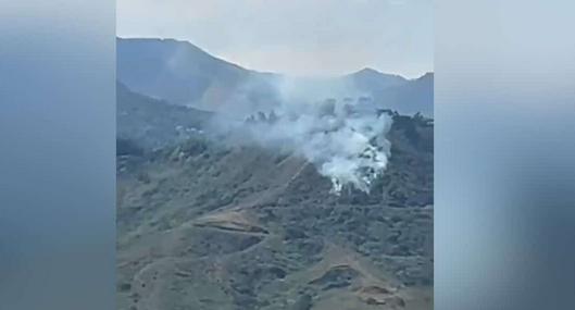 Atención: Se registra un incendio forestal en el sector El Faro, vía Cristo Rey