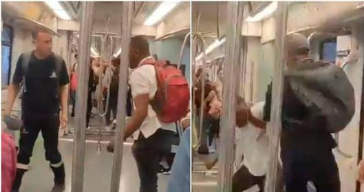 Video | Pasajeros se fueron a los golpes en un tren del metro de Medellín