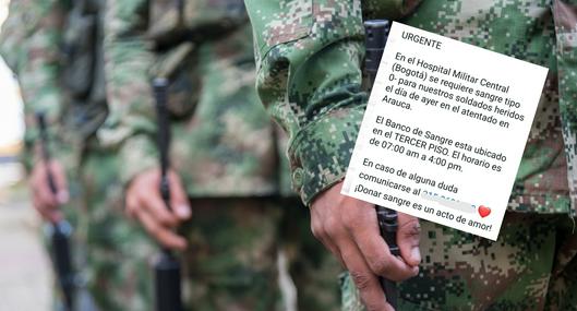 Cadena falsa sobre soldados en Hospital Militar. 