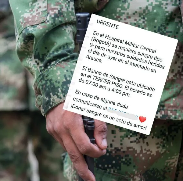 Cadena falsa sobre soldados en Hospital Militar. 