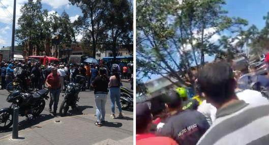 Ladrón en Primera de Mayo de Bogotá terminó golpeado y suplicando por Policía