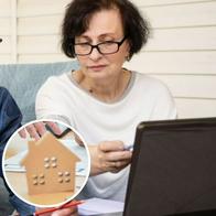 Foto de personas en computador y casa, en nota de cómo cambió compra y arriendo de vivienda en Colombia en búsquedas por Internet