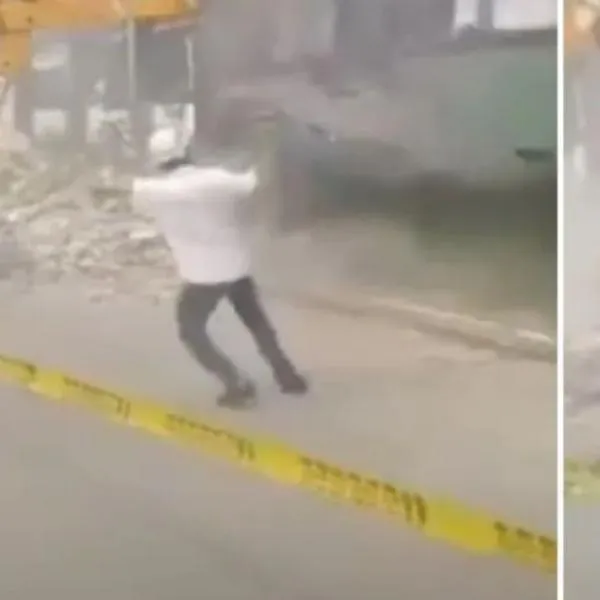 Alcalde de Cartagena sufrió accidente mientras visitaba una obra: salió ileso de milagro