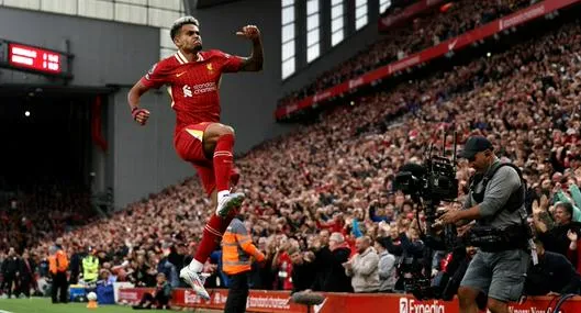 Goles de Luis Díaz en el partido de Liverpool vs. Bournemouth.