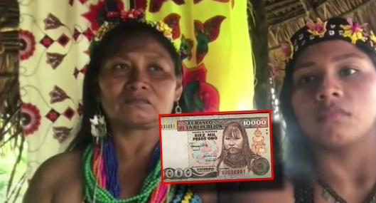 Quién es la mujer emberá que salía en billete de $ 10.000 y cómo está ahora
