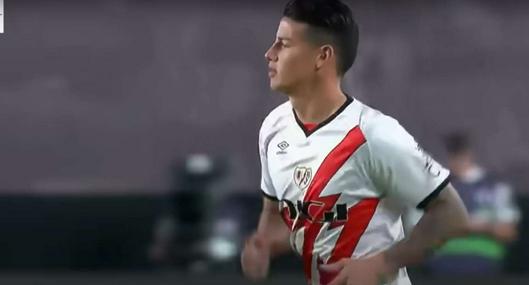 Foto de James Rodríguez, en nota de qué pasó con el colombiano en Rayo Vallecano vs Atlético de Madrid hoy en Liga