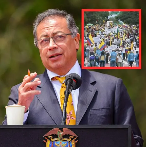 Petro celebró baja convocatoria de marchas opositoras hoy en Bogotá y Medellín
