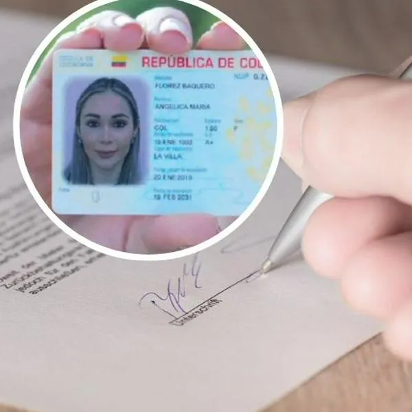 Foto de contrato y cédula, en nota de qué significa la ez al final de apellidos Rodríguez, Pérez y más según el latín