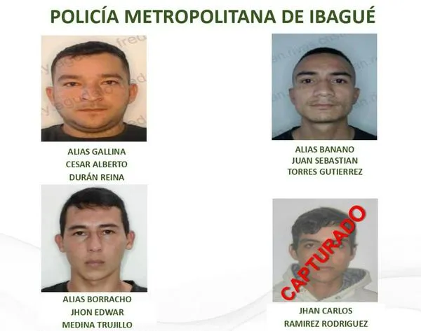 Estos sujetos son los más buscados por homicidio en Ibagué 