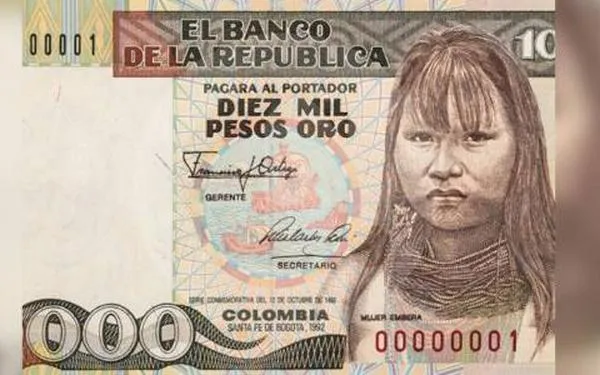 Banco de la República se pronunció tras la denuncia de mujer emberá que aseguró salir en el billete de $10.000 sin su consentimiento 