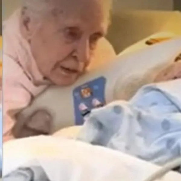 Video | Imposible no llorar: la emotiva despedida de una abuela a su esposo en el hospital