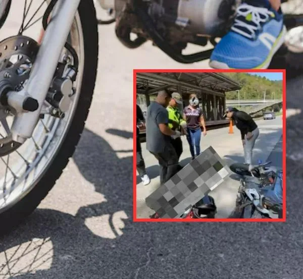 Motociclista arrollo a policía en Bucaramanga tratando de evadir reten: qué pasó