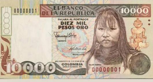 Banco de la República, en líos por imagen de mujer emberá en billete $ 10.000