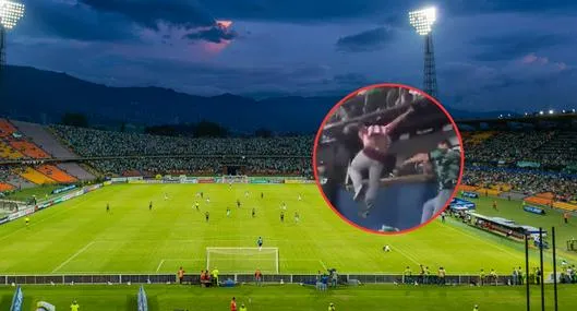 Nuevo video en Atanasio Girardot sobre riña entre hinchas de Junior y Nacional