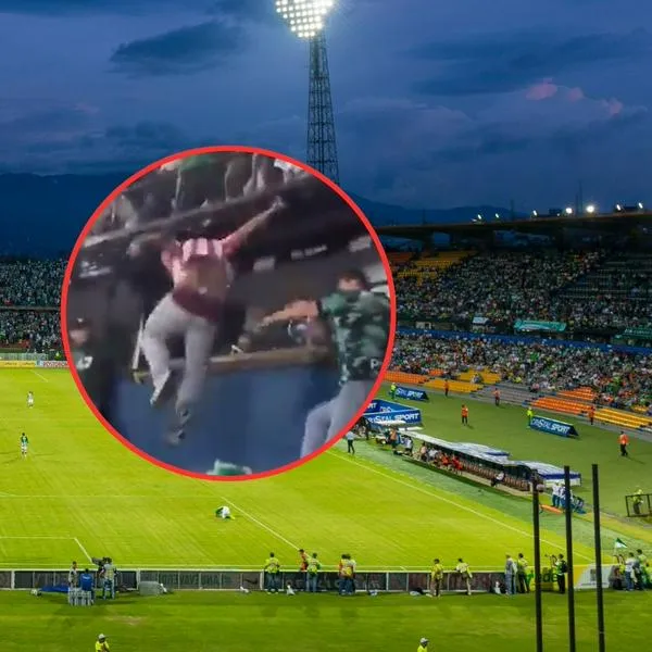 Nuevo video en Atanasio Girardot sobre riña entre hinchas de Junior y Nacional