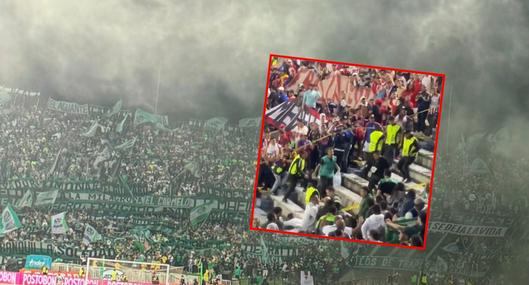 Aparece video que esclarecería causa de pelea entre hinchas de Nacional y Junior