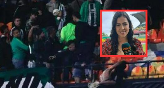 Sheyla García, de Win, vivió de cerca pelea entre hinchas de Nacional y Junior