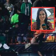 Sheyla García, de Win, vivió de cerca pelea entre hinchas de Nacional y Junior