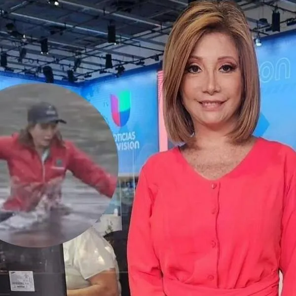 Reportera Vilma Tarazona se cae en vivo cubriendo estragos del huracán ‘Helene’