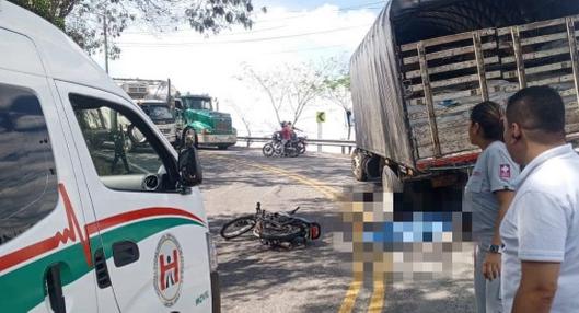 Accidente de tránsito cobró la vida de un menor en Garzón, Huila