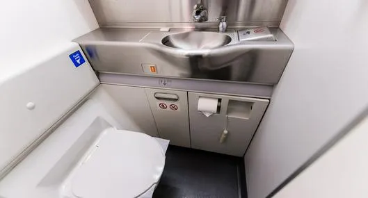 Dónde arrojar el papel higiénico en el avión; botón que no sabía que existía