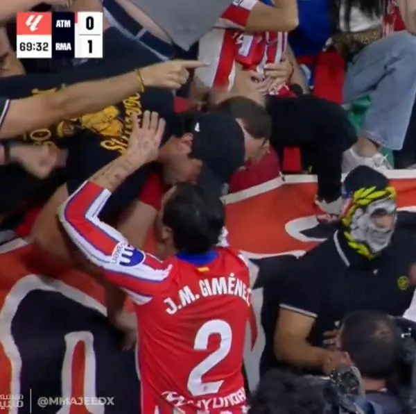 Atlético de Madrid 1-1 Real Madrid se suspendió por hincha que tiró objetos a la cancha
