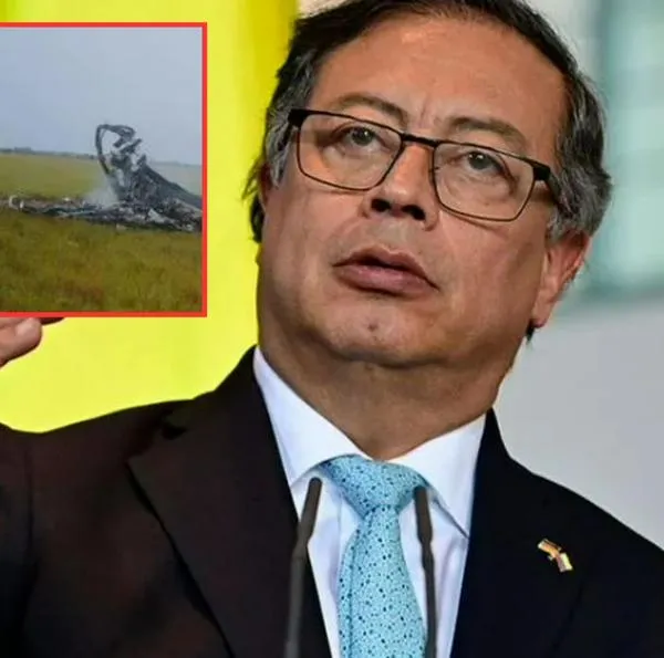 Petro suspendió viaje a México por accidente de helicóptero de la Fuerza Aérea