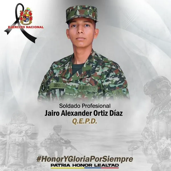 Soldado Jairo Ortiz Díaz perdió la vida en ataque del Eln en el Cesar