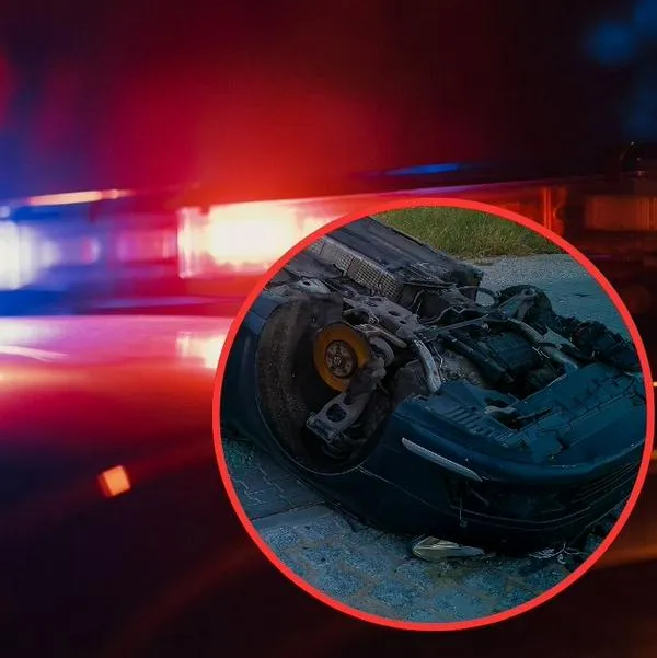 En Bogotá un vehículo que era perseguido por la Policía terminó volcado