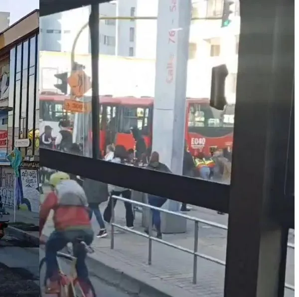 Movilidad en Bogotá hoy: trancón en avenida Caracas con calle 76 por Transmilenio