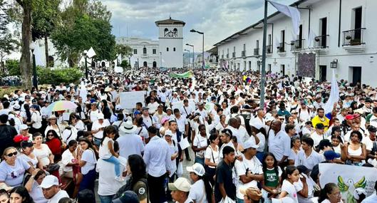 Marcha por la paz en Cauca convocó a 40.000 personas para rechazar la violencia