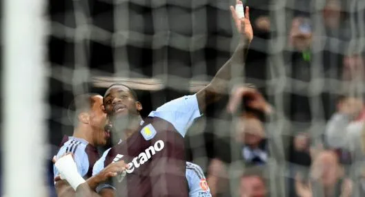 Jhon Jáder Durán celebrando su gol con Aston Villa en Champions. Dijo si es hincha de Medellín o Atlético Nacional