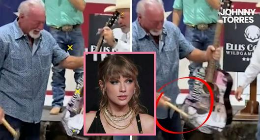 Hombre destruyó guitarra firmada por Taylor Swift luego de pagar 4 mil dólares