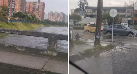 Bogotá sufrió un aguacero este viernes 4 de octubre y esto provocó que el canal de río Fucha, cerca de la calle 13 con Boyacá, tuviera una crecida de nivel