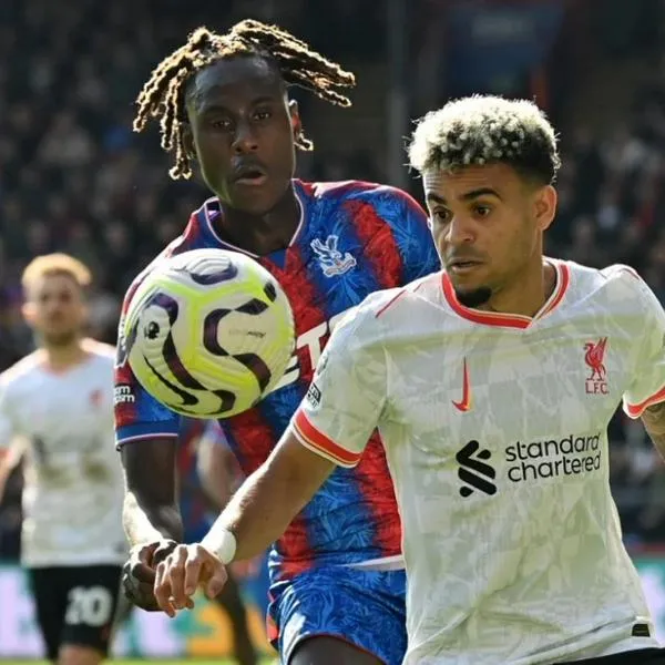 Luis Díaz, pocos minutos en Liverpool 1-0 Crystal Palace, antes de unirse a Selección Colombia