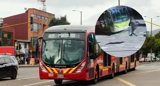 Transmilenio casi arrolla a peatón en patineta eléctrica por ir en ciclorruta 