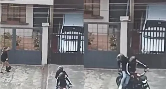 Joven fue sometida y robada por dos ladrones que escaparon en motocicleta en Bogotá