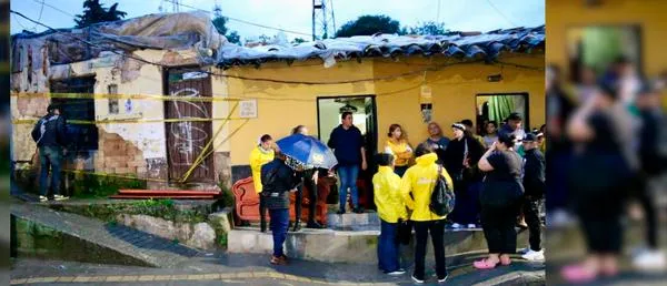 EN VIDEO: Muro de un inquilinato colapsó en Rionegro: 19 residentes fueron evacuados