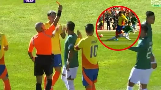 Expulsión de Bolivia ante Colombia por falta a Roger Martínez: video