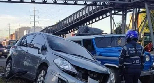 Accidente en puente festivo: choque en la Autopista Norte