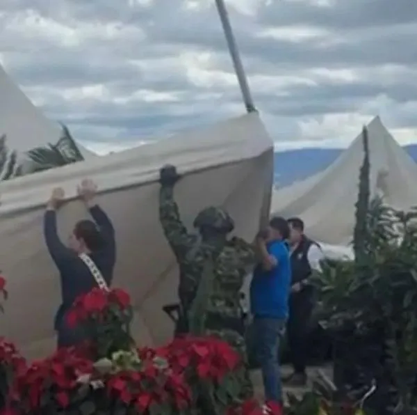 Villa de Leyva: fuerte vendaval dejó 15 heridos en plaza central y hay video