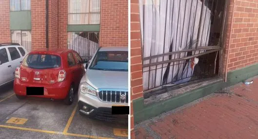 Apartamento en Modelia, Bogotá, fue chocado por carro que manejaba menor de edad