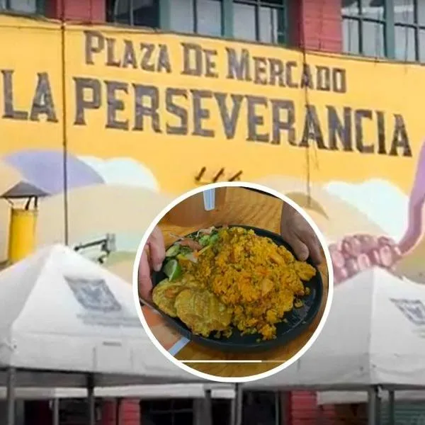 Fotos de La Perseverancia y comida, en nota de cuánto vale comer en la plaza de mercado La Perseverancia  