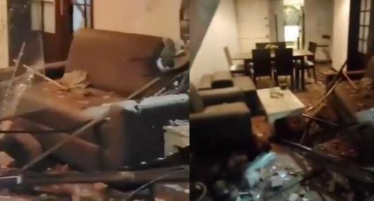 Apartamento impactado por BMW en Ciudad Salitre (Bogotá) quedó destruido