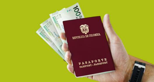 Pasaporte y dinero de Colombia, en nota sobre dónde cuesta casi 300.000 pesos