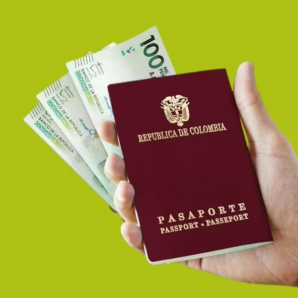 Pasaporte y dinero de Colombia, en nota sobre dónde cuesta casi 300.000 pesos