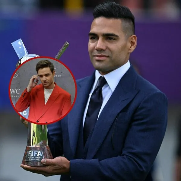 Falcao y su foto con Liam Payne.