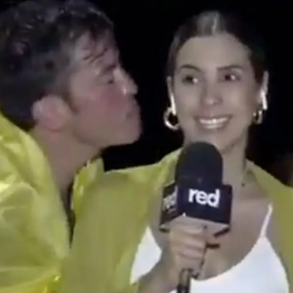 Momento en el que a Juliana Correa, periodista de Red+, la intentó besar a la fuerza un concejal de Duitama