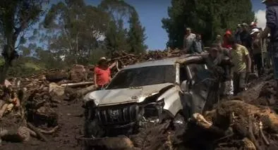 Cerrada la vía Zipaquirá-Pacho: hay heridos por derrumbe y explosión de cilindro de gas